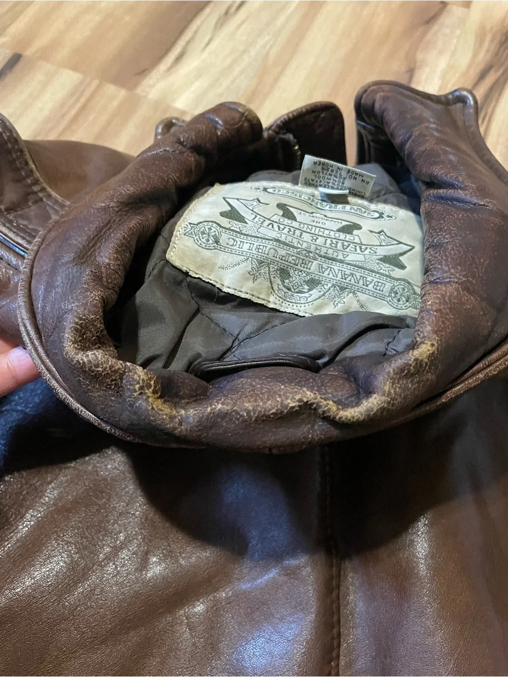 Vintage 80s Banana Republic A-2 Leather Jacket One Harrison St San Francisco 38